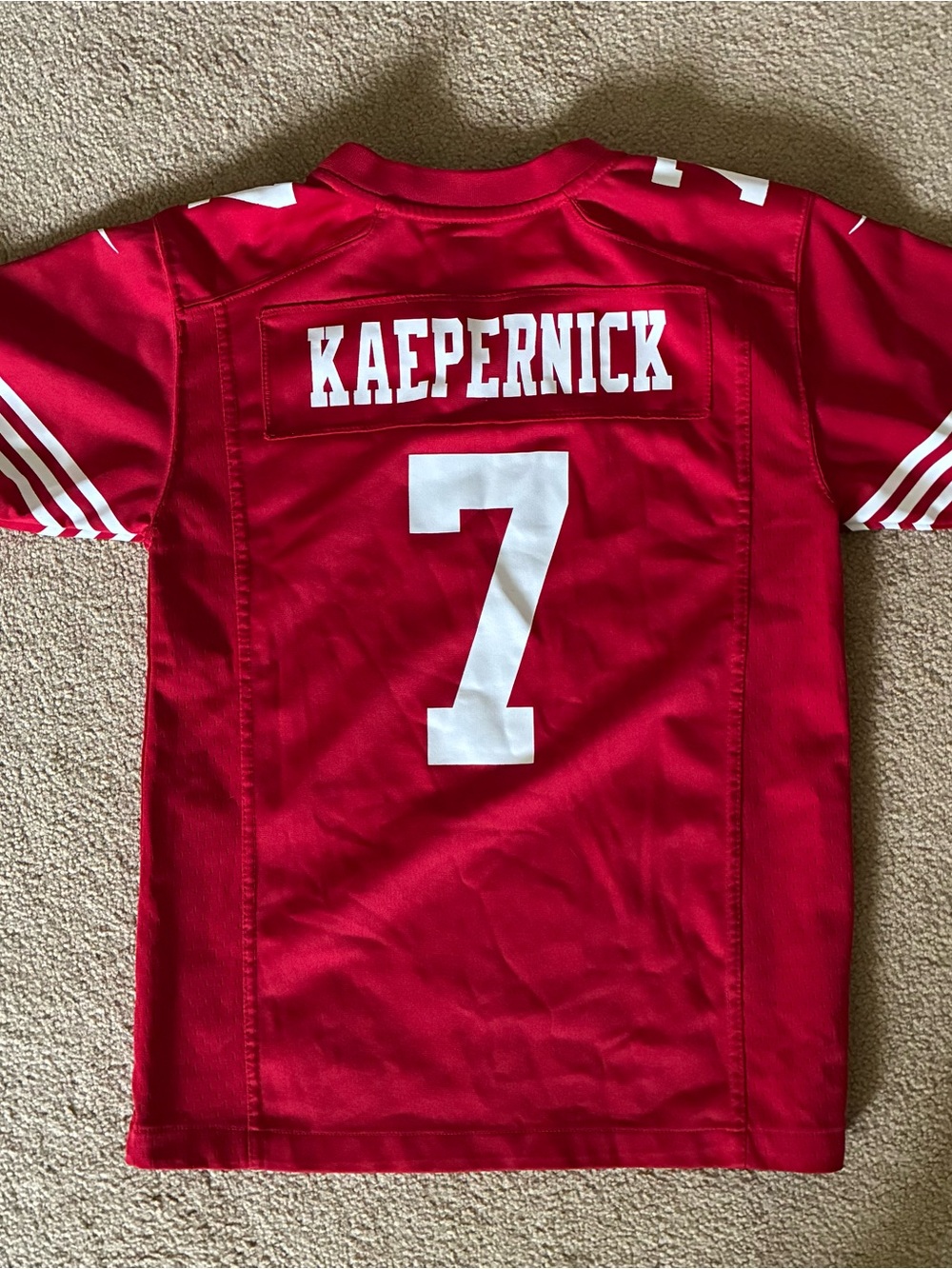 San Fran 49’ers, NFL, Colin Kaepernick #7 Red Kids M Football Jersey